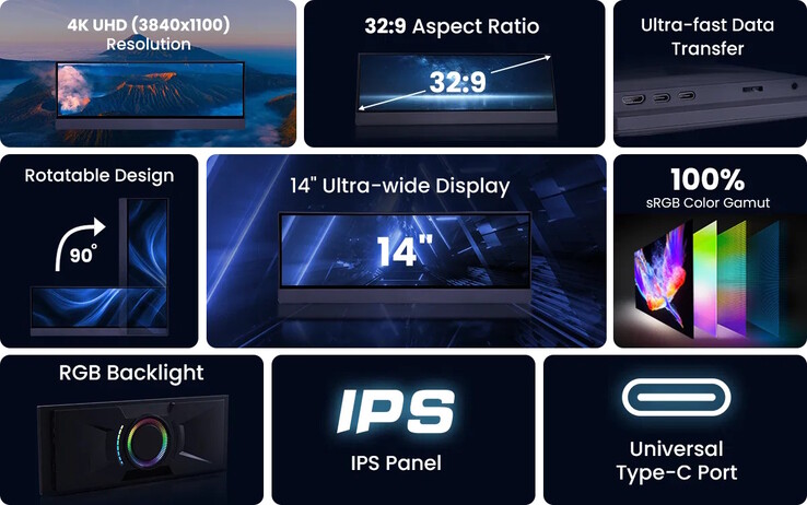 Produkt jest wyposażony w ultraszeroki panel IPS (źródło obrazu: PinRuis)
