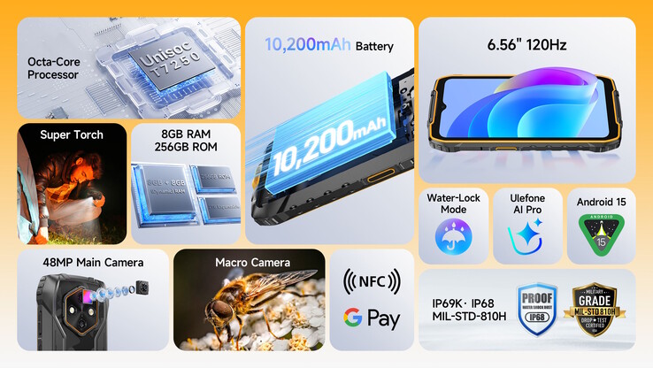 NFC jest dostępne, ale nie 5G. (Źródło zdjęcia: Ulefone)