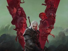 Artystyczny wizerunek Geralta z gry The Witcher 3 i postaci drugoplanowych. (Źródło obrazu: CD Projekt Red)