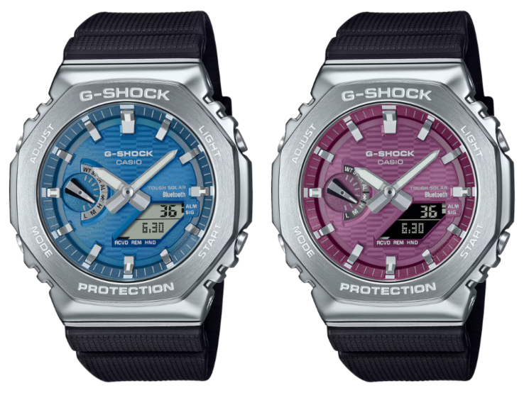 Zegarki Casio G-Shock GBM-2100A-2B (po lewej) i GBM-2100A-4B (po prawej). (Źródło zdjęcia: Casio)