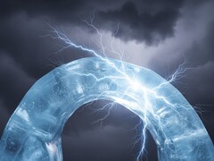 Dekoracyjny obraz przedstawiający wygięty lód wytwarzający energię elektryczną (źródło obrazu: obraz wygenerowany przez sztuczną inteligencję)