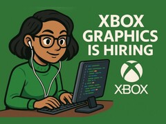 Grafika reklamowa Xbox Graphics LinkedIn z odwróconym ekranem monitora (źródło obrazu: konto Mike Matsel LinkedIn)