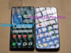 iPhone 16 Pro Max ma znacznie bardziej odblaskowy wyświetlacz niż S25 Ultra. (Źródło obrazu: 6 miesięcy później na YouTube, edytowane)