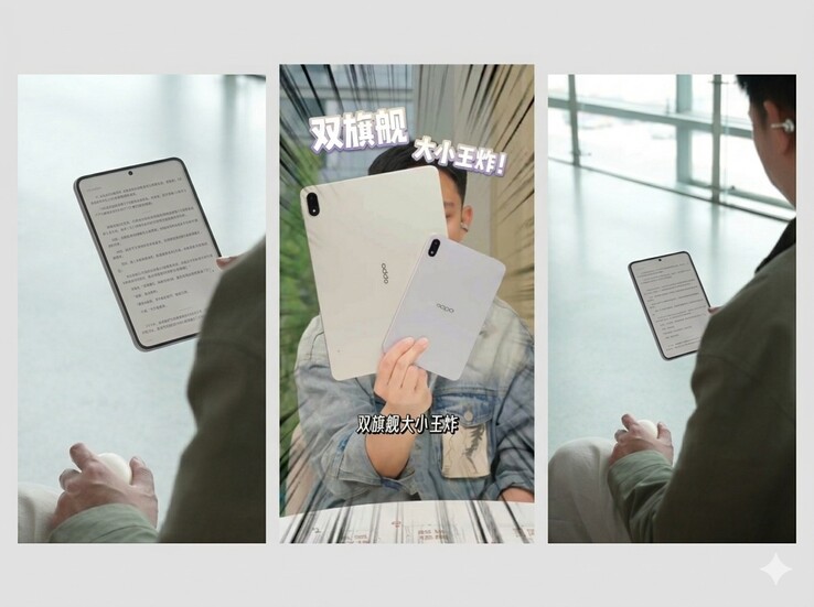 Wyciekła przednia i tylna konstrukcja Oppo Pad Mini.