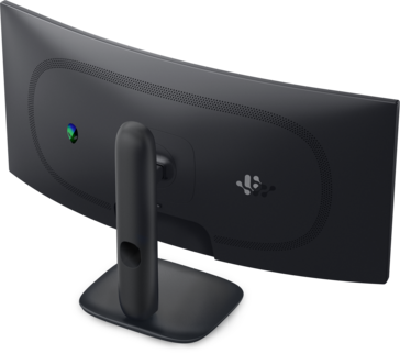 Monitor gamingowy Alienware 34 240 Hz widziany od tyłu.