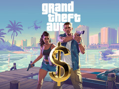 Grafika GTA 6 z Jasonem, Lucią i znakiem dolara (źródło obrazu: Rockstar Games z poprawkami)