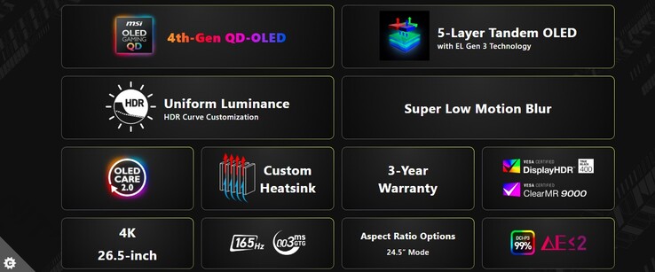 Najważniejsze cechy MSI MAG 272UP QD OLED E16
