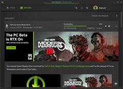 Aktualizacja sterownika Nvidia GeForce Game Ready Driver 537.58 do pobrania przez GeForce Experience (Źródło: własne)