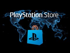 Logo PlayStation Store widoczne na mapie świata