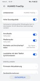 Menu Bluetooth jest bardziej szczegółowe w systemie HarmonyOS.