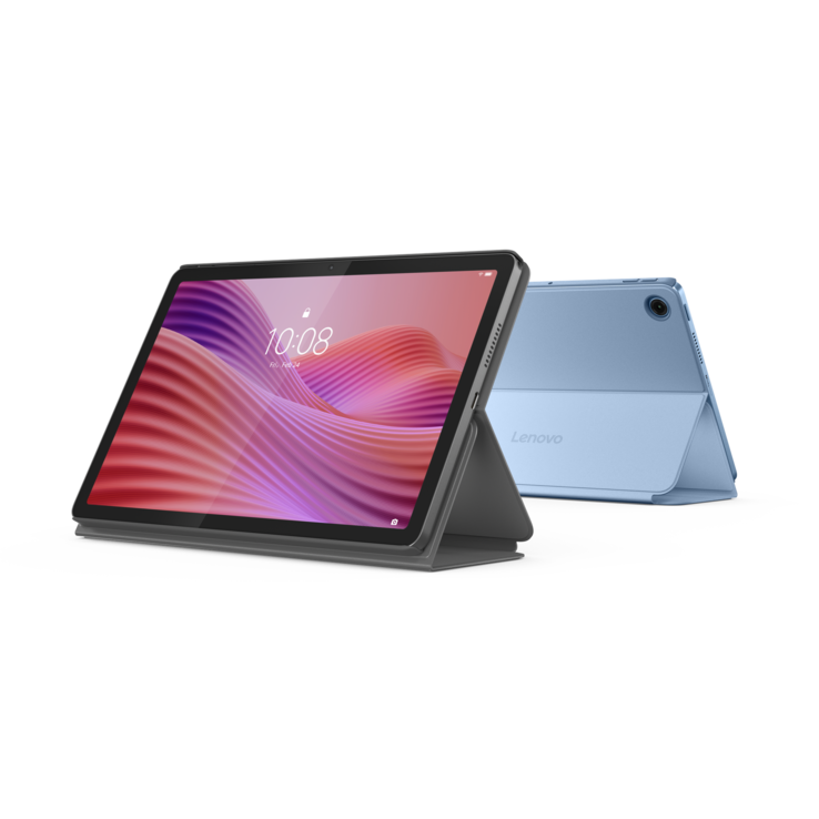 Lenovo Tab w kolorach Luna Grey i Polar Blue z etui