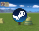 Zrzut ekranu z gry z nałożonym logo Steam.