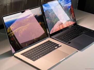 MacBook Air 15 (po lewej) vs. Galaxy Book4 Pro (po prawej)