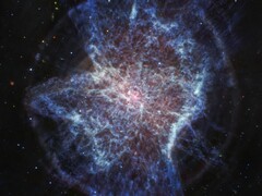 Zdjęcie mgławicy planetarnej NGC 6072 w średniej podczerwieni (źródło zdjęcia: NASA, ESA, CSA i STScI; przycięte)