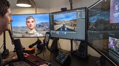 IPhone rejestruje mimikę twarzy w czasie rzeczywistym, napędzając cyfrową animację postaci w silniku Unreal Engine przy użyciu Live Link Face i MetaHuman Animator (źródło obrazu: Epic Games za pośrednictwem bloga Unreal Engine)
