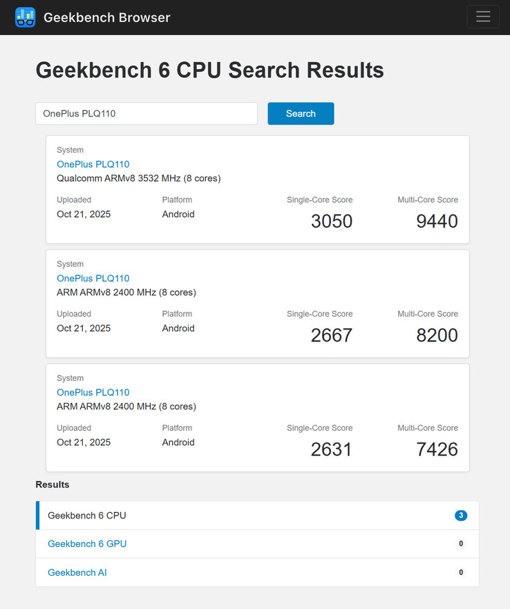 (Źródło obrazu: Geekbench)