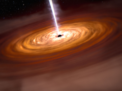 Supermasywna czarna dziura w centrum galaktyki. Na zdjęciu - koncepcyjny rendering czarnej dziury. (Źródło zdjęcia: NASA, ESA, CSA, Joseph Olmsted (STScI))