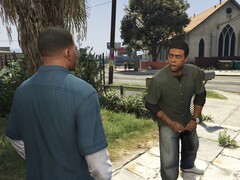Zrzut ekranu przedstawiający Franklin i Lamar w grze Grand Theft Auto V