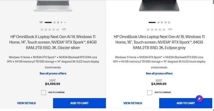 Ceny 20-rdzeniowych laptopów HP Nvidia RTX Spark