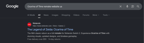 Wyciek informacji z wyszukiwarki Google dotyczący remake'u gry „The Legend of Zelda: Ocarina of Time” na konsolę Switch 2