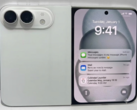 Model składanego iPhone'a Ultra w kolorze białym.