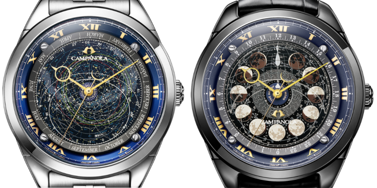 Zegarki Citizen Campanola Cosmosign Constellation Chart (po lewej) i Moon Phase (po prawej). (Źródło zdjęcia: Citizen)