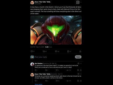 Post Kiwi Talkz Metroid Prime 4: Beyond Switch Direct X (źródło obrazu: zrzut ekranu, konto Kiwi Talkz X)
