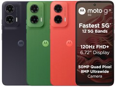 Moto G35 5G jest dostępny w kolorach Leaf Green, Midnight Black i Guava Red (źródło zdjęcia: Motorola)