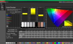 ColorChecker przed kalibracją (P3)