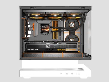 Biały wariant obudowy mATX Floatron F1 w wersji Standard Edition. (Źródło zdjęcia: darkFlash)