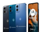 Motorola będzie sprzedawać Moto G34 5G w co najmniej trzech wersjach kolorystycznych, w tym jednej ze skórzanym wykończeniem. (Źródło obrazu: MySmartPrice - edytowane)