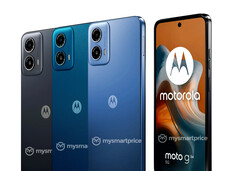 Motorola będzie sprzedawać Moto G34 5G w co najmniej trzech wersjach kolorystycznych, w tym jednej ze skórzanym wykończeniem. (Źródło obrazu: MySmartPrice - edytowane)