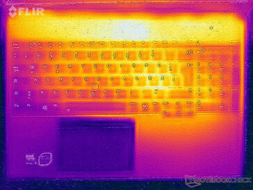 Temperatury powierzchni w teście obciążeniowym (góra)