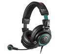 Zestaw słuchawkowy Audio-Technica Hatsune Miku ATH-M50xSTS-USB MIKU jest ozdobiony elementami wzornictwa Miku. (Źródło obrazu: Audio-Technica)