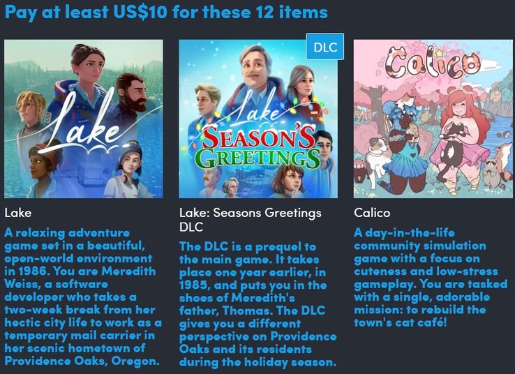Obraz dekoracyjny. Trzeci poziom zawiera łącznie 12 przedmiotów (źródło obrazu: Humble Bundle)