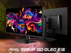 MAG 322UP QD-OLED E16 zawiera ten sam panel QD-OLED 3. generacji, co zeszłoroczny MAG 321UP. (Źródło zdjęcia: MSI)