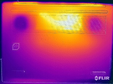 Temperatura powierzchni podczas testu naprężeniowego (na dole)