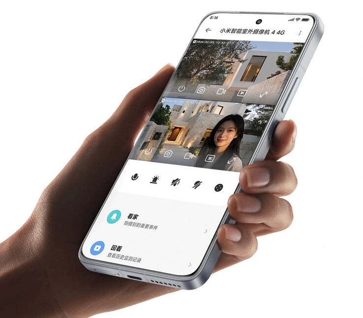 Xiaomi Smart Outdoor Camera 4 4G Dual-Camera Edition może być sterowana za pośrednictwem aplikacji Xiaomi. (Źródło obrazu: Xiaomi)