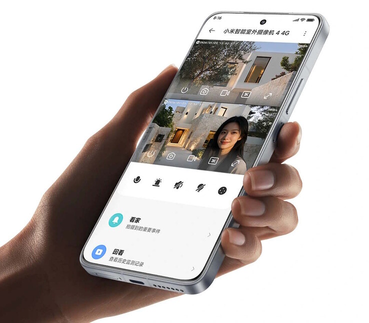 Xiaomi Smart Outdoor Camera 4 4G Dual-Camera Edition może być sterowana za pośrednictwem aplikacji Xiaomi. (Źródło obrazu: Xiaomi)