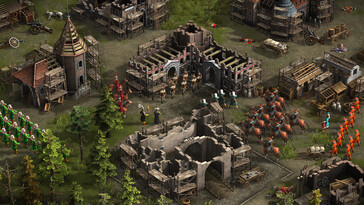 Ilustracja przedstawiająca miasto w grze „Cossacks 3”.