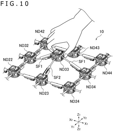 Patent na nowy kontroler Sony przedstawiający serię węzłów i wałków (źródło obrazu: baza danych patentów Wipo)