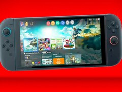 Nintendo Switch 2 z grą Legend of Zelda: Tears of the Kingdom w tle. (Źródło zdjęcia: Nash Weedle on X)