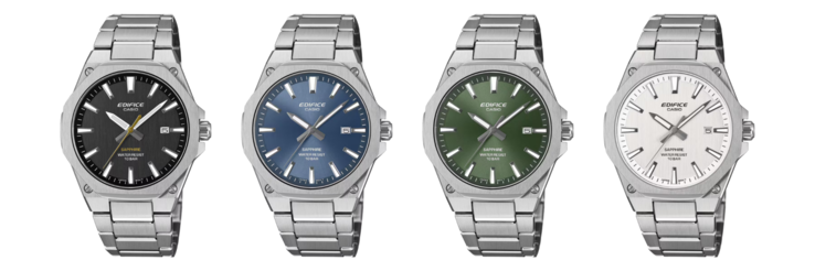 Od lewej do prawej: zegarki Casio Edifice EFR-SE108D-1A, EFR-SE108D-2A, EFR-SE108D-3A i EFR-SE108D-7A