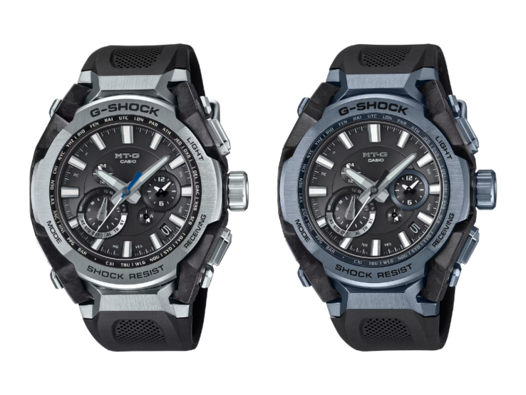 Zegarki Casio G-Shock MTG-B4000-1A (po lewej) i MTG-B4000B-1A2 (po prawej). (Źródło zdjęcia: Casio)