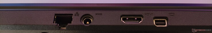 Tył: RJ45-LAN, DC-In, HDMI, Mini-DisplayPort 1.4