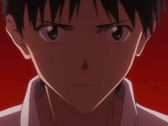 Zrzut ekranu przedstawiający Shinji Ikari z zwiastuna filmu „Evangelion 3.01.01 Thrice Upon a Time”