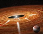 Artystyczna ilustracja przedstawiająca planetę i gwiazdę.