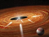 Artystyczna ilustracja przedstawiająca planetę i gwiazdę.