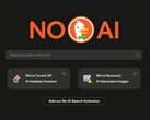 Znak "No AI" DuckDuckGo jest wyraźnie widoczny w wyszukiwarce