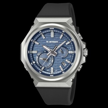 Model GST-B1000-2A posiada metalic blue tarczę oraz pasek z żywicy